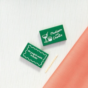 Custom Cocktail Hour Matchboxes - Wedding Favor Matches, Wedding Decor, Personalized Matches, Custom Matchboxes, Match Box Favors