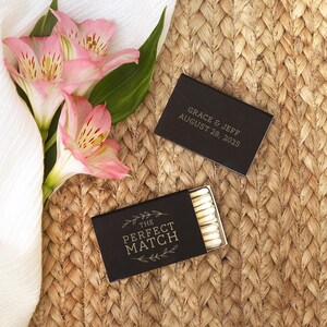 The Perfect Match Matchboxes - Laurel Wreath Wedding Favor Matches