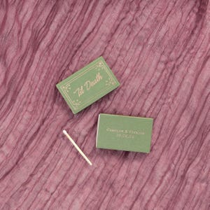 Personalized  Til Death Custom Matchboxes Wedding Matches for Gothic Party Favors