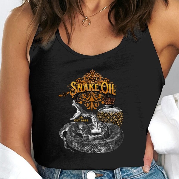 Creepy Snake Tank, Reptile Lovers Shirt, Reptile gift, Goblincore, gothic halloween snake, goth snake shirt, tank top, Halloween Snake Shirt