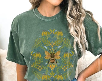 Folk Art Shirt, Be Cottagecore Shirt, Folk Art Boho Shirt, Comfort Colors ®, Naturecore shirt,  folk art flower shirt, nature lover, scandi