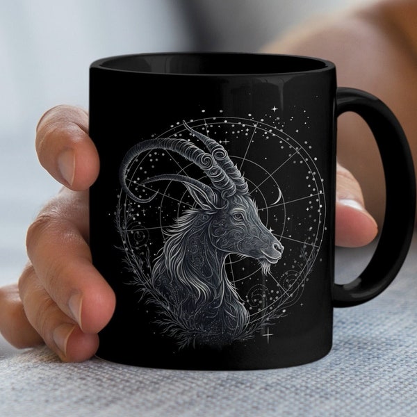 Capricorn Mug, Capricorn coffee cup, Boho Capricorn mug, Star Mug, Zodiac Sign Birthday Gift, Capricorn Sign, December gift, January Birthda