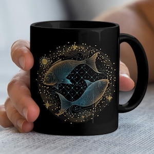 Pisces Mug, Pisces Sign Mug, Pisces Constellation, Pisces Zodiac Mug, Zodiac Symbol, Pisces Zodiac Gift, February, March Birthday gift, mug