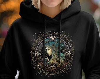 Virgo Hoodie, Virgo Sweatshirt, Boho Virgo Hoodie, Virgo Sign Shirt, Virgo Zodiac Shirt, August, September Birthday Gift, virgo sign gift