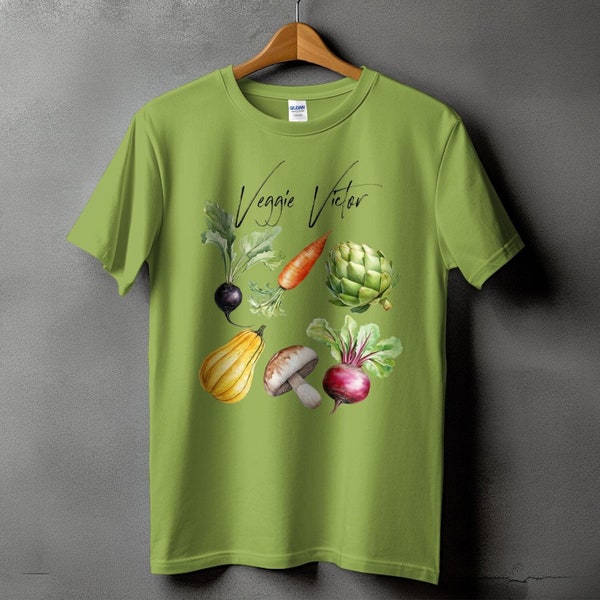 Gardening Shirt, Gardening gift, veggie gardener shirt, Watercolor Vegetable Print T-Shirt, Vegan Gift Idea, vegan shirt, veggie tshirt