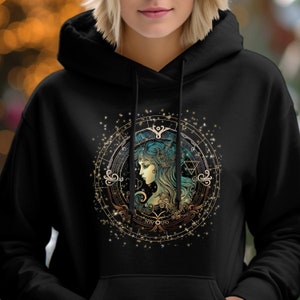 Virgo Hoodie, Virgo Sweatshirt, Boho Virgo Hoodie, Virgo Sign Shirt, Virgo Zodiac Shirt, August, September Birthday Gift, virgo sign gift