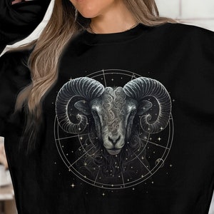 Aries Crewneck, Aries Sign Sweatshirt, Aries Gift, Astrology Sweatshirt, Aries Zodiac Shirt, Zodiac Sign Gift, March Gift, April Birthday
