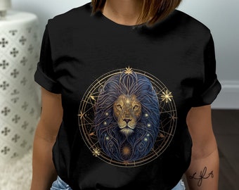 Leo Shirt, Leo Sign tshirt, Leo Zodiac tee, Leo sign shirt, cool leo boho shirt, Leo star sign shirt, July Birthday, August, gift for leo