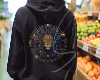 Camiseta Leo, Sudadera con capucha del zodíaco Leo, Regalo del signo zodiacal, Sudadera con capucha de estrella, Sudadera con capucha Leo, Regalo para Leo, Regalo de julio, Cumpleaños de agosto, Camiseta Leo genial