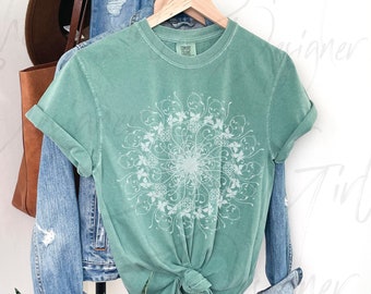 Mandala Shirt, Boho Shirt, Mandala tshirt, New Age shirt, Boho tshirt, Hippie Shirt, Comfort Colors ® Shirt, Gift for her, original design t