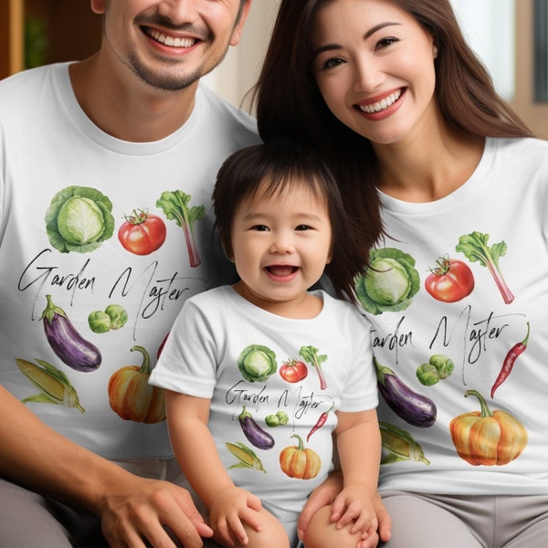 Garden Shirt, Fresh Vegetable Watercolor T-Shirt, Veggie shirt, vegan shirt, vegetarian shirt, gift for gardener, chef shirt, gift for vegan