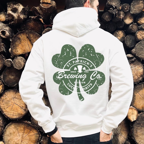St PATRICKS Hoodie Sweatshirt, St Patricks day retro look shirt, st pats beer hoodie, st paddys brew, shamrock party hoodie for him, unisex