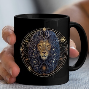 Kubek Leo, Kubek Znaku Lwa, Prezent urodzinowy na sierpień, Kubek Znaku Zodiaku, Kubek Gwiazda, Kubek Znak Zodiaku Lew, Kubek do kawy Lew, Prezent urodzinowy na lipiec, fajny kubek Leo