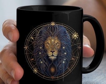 Leo Becher, Leo Zeichen Becher, August Geburtstagsgeschenk, Sternzeichen Becher, Sternbecher, Leo Sternzeichen Becher, Leo Kaffeetasse, Juli Geburtstagsgeschenk Becher, coole Löwe Tasse
