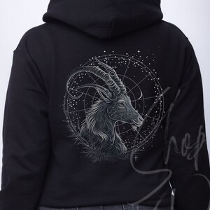 Capricorn Shirt, Capricorn Hoodie, Star Shirt, Zodiac Astrology Hoodie, Zodiac Sign Birthday Gift, Boho Capricorn, December,January Birthday image 2