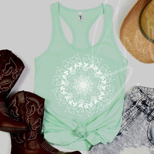 Mandala Shirt, Boho Shirt, Mandala tank top, New Age tank, Boho tank, Hippie tank top, original design, yoga tank top, mandala racerback