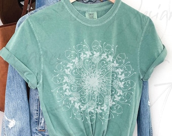 Mandala Shirt, Boho Shirt, Mandala tshirt, New Age shirt, Boho tshirt, Hippie Shirt, Comfort Colors ® Shirt, Gift for her, original design t