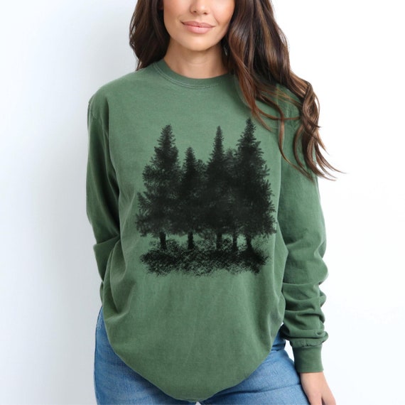 Tree Shirt, naturecore shirt, nature shirt, Minimalist NATURE Shirt, Long Sleeve Comfort Colors ® T Shirt, Nature Lover shirt, Unisex gift
