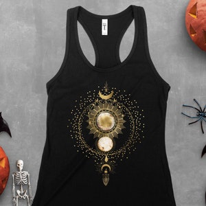 Himmlisches Shirt, Planeten Shirt, mystisches Shirt, Astrologie Shirt, Gothic himmlisches Shirt, mystisches Geschenk, Halloween Shirt, himmlisches Shirt Bild 3