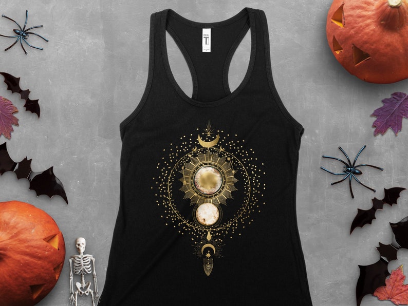 Himmlisches Shirt, Planeten Shirt, mystisches Shirt, Astrologie Shirt, Gothic himmlisches Shirt, mystisches Geschenk, Halloween Shirt, himmlisches Shirt Bild 3