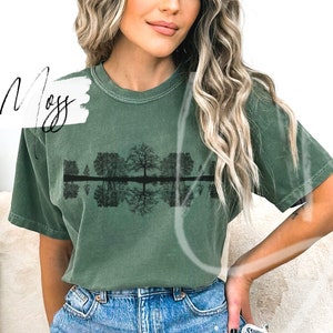 Camiseta Reflection, camiseta Tree, camiseta naturecore, camiseta nature, camiseta minimalista NATURE, camiseta Comfort Colors ®, camiseta Nature Lover, camiseta