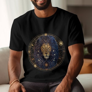 Leo Shirt, Leo Sign tshirt, Leo Zodiac tee, Leo sign shirt, cool leo boho shirt, Leo star sign shirt, July Birthday, August, gift for leo image 2