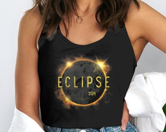 Solar Eclipse 2024 Tank top, eclipse shirt, Celestial Event Commemorative Shirt, Totality shirt, Gift for Astronomy Lover, eclipse tee