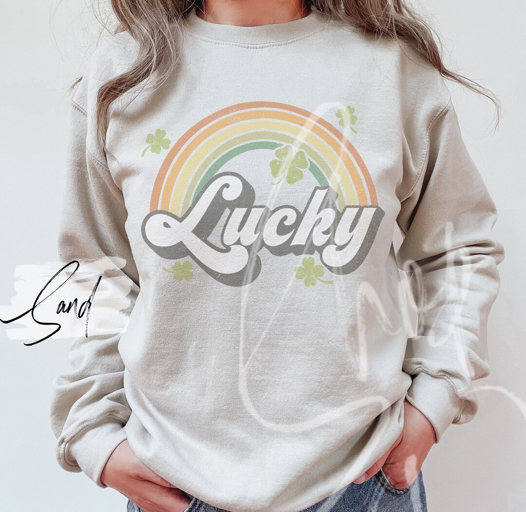 Lucky Rainbow Patch St. Patrick's Day Short Sleeve T-shirt