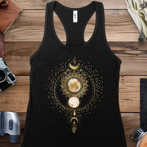 Himmlisches Shirt, Planeten Shirt, mystisches Shirt, Astrologie Shirt, Gothic himmlisches Shirt, mystisches Geschenk, Halloween Shirt, himmlisches Shirt BLACK