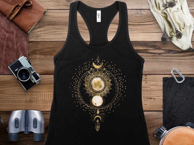 Himmlisches Shirt, Planeten Shirt, mystisches Shirt, Astrologie Shirt, Gothic himmlisches Shirt, mystisches Geschenk, Halloween Shirt, himmlisches Shirt BLACK