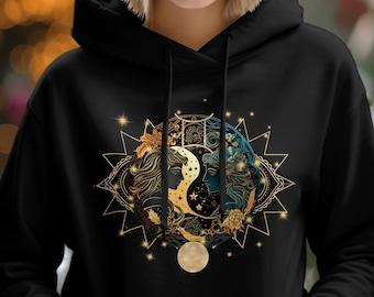 Moletom com capuz de Gêmeos, Camiseta de Gêmeos, Blusa de moletom do signo de Gêmeos, Camiseta Cosmo, Aniversário em maio, Camiseta boho de Gêmeos, Junho, Moletom fofo de Gêmeos, Gêmeos