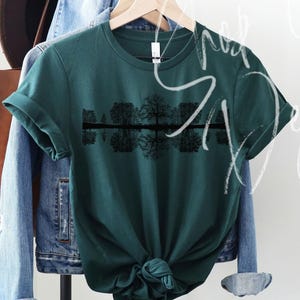 Camiseta Reflection, camiseta Tree, camiseta naturecore, camiseta nature, camiseta NATURE minimalista, camiseta Nature Lover, regalo para mamá, forestcore, gorpcore