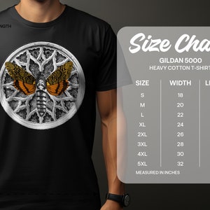 Halloween shirt, Goblincore, Gothic Halloween T-shirt, Goth Moth T-Shirt, Goth Clothes, Boho Shirt, Goth Gift, goblincore shirt, boho nature image 4