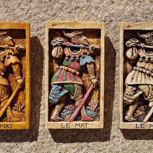 LE·MAT. Sculptural half-relief of the Tarot card "The Fool".