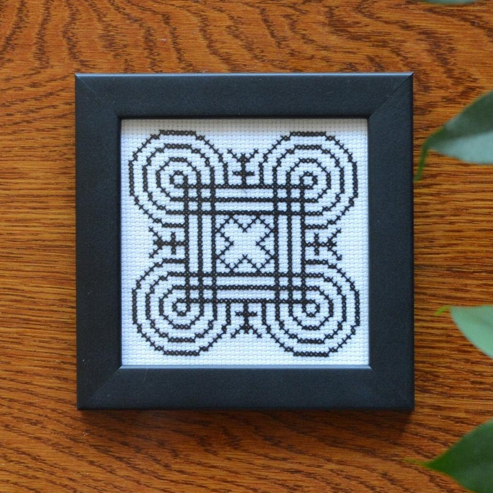 Hannunvaakuna cross stitch pattern Finnish good luck symbol | Etsy