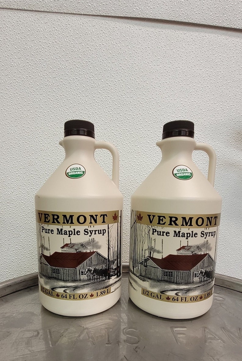 One gallon Vermont Organic Maple syrup. image 1