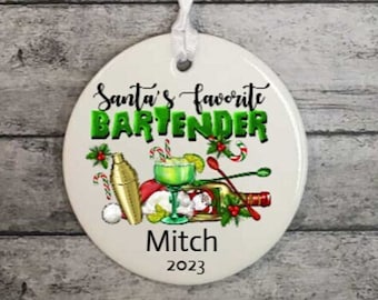 Bartender. Santa&#39;s Favorite Bartender. Tavern, Restaurant  Retail, Shopping. Manager. Personalized Name & Date. Comes with Free Gift Box