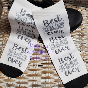 Boss Theme Custom Erwachsenen Kleid Söckchen mit einer Nachricht. Warum... Best Boss Ever Socken. Boss&#39;s Day Geschenk, Vorgesetzter, Chef