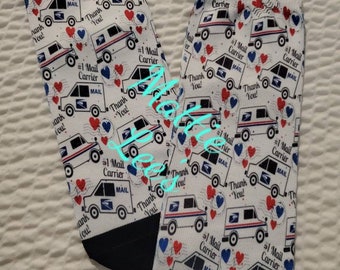 USPS - Postal Mail Carrier - Custom Adult Dress Ankle Socks -  Mail Carrier - Post Office - Mailman - Mail Lady. Mailbox - Mail Truck