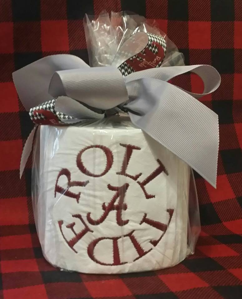 Monogrammed Roll Tide Toilet Paper Gag Gift Dirty Santa Etsy