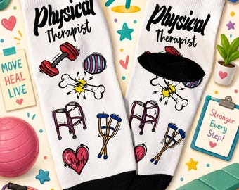 Physiotherapeuten Socken - Knöchel Socken - Physiotherapie - PT - Arztpraxis - Büroleiter - Dr. RN. Geschenk für PT