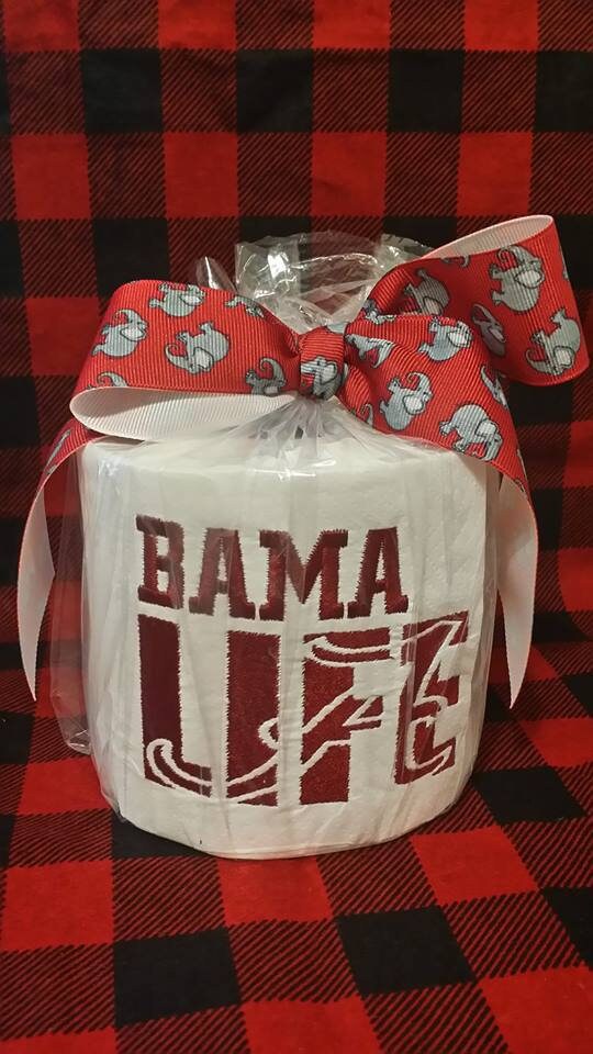 Monogrammed Roll Tide Toilet Paper Gag Gift Dirty Santa Etsy