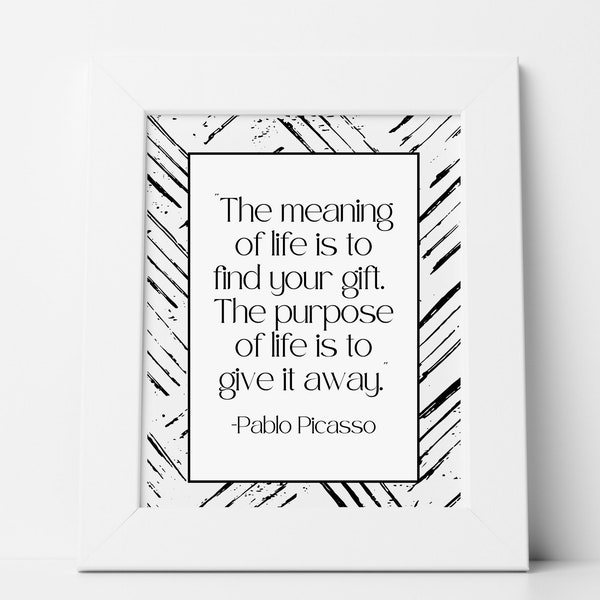 Picasso Quote - Etsy