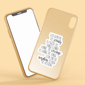 Sticker prière sérénité, autocollant de récupération, autocollant de sobriété en 12 étapes pour un rétablissement, cadeau de sobriété ou rappel de le prendre un jour à la fois