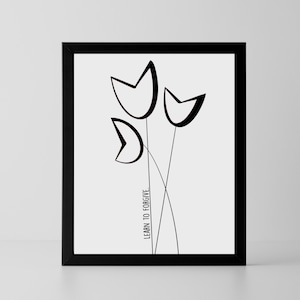 Learn To Forgive Printable Art, Forgiveness Quote Wall Decor, Modern Tulip digital download you can print at home!