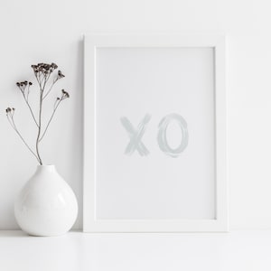 XO, Hugs and Kisses, Grey XOXO digitaler Download zum Ausdrucken, svg-Datei enthalten