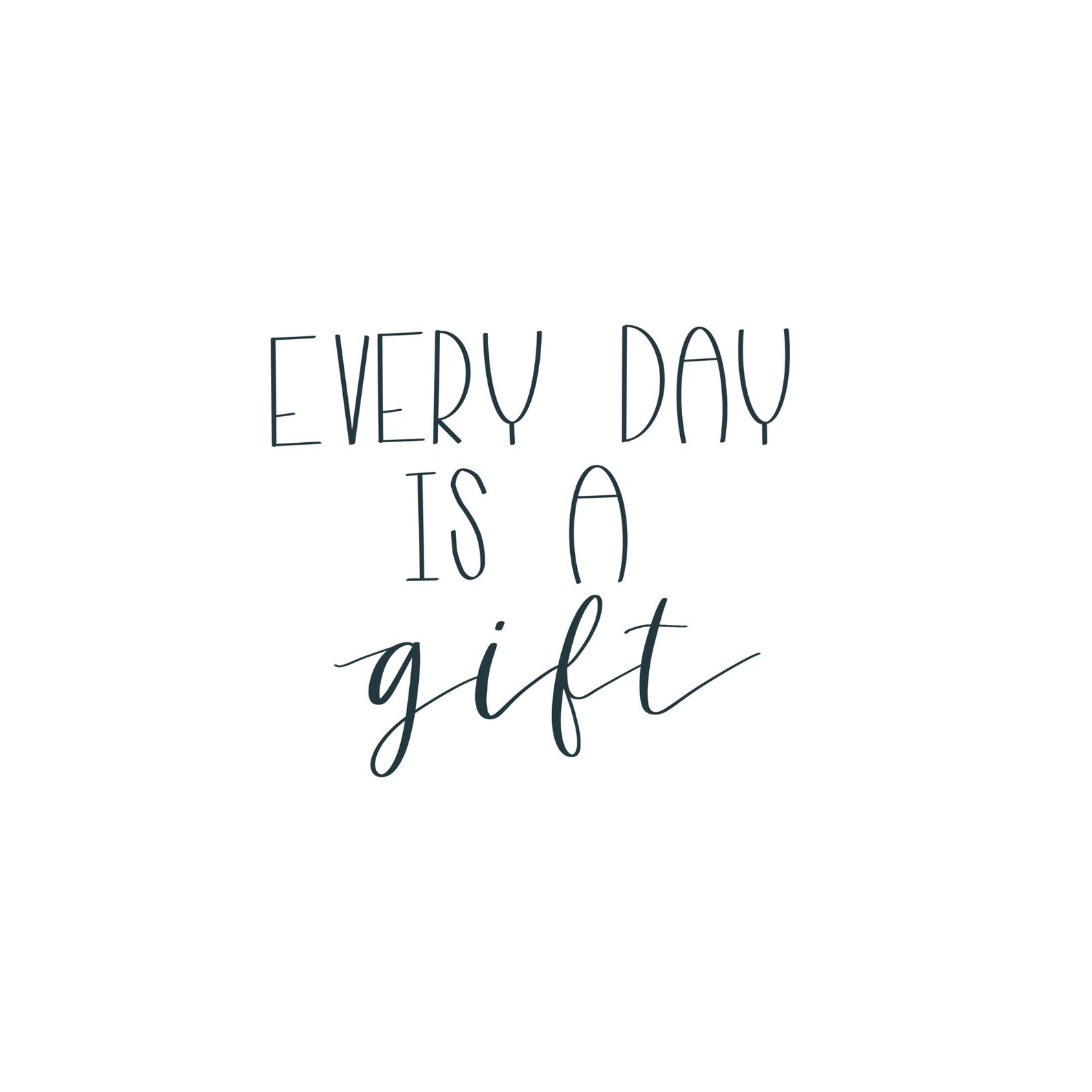 Every Day is A Gift Printable Art Inspirational Quote You Etsy UK