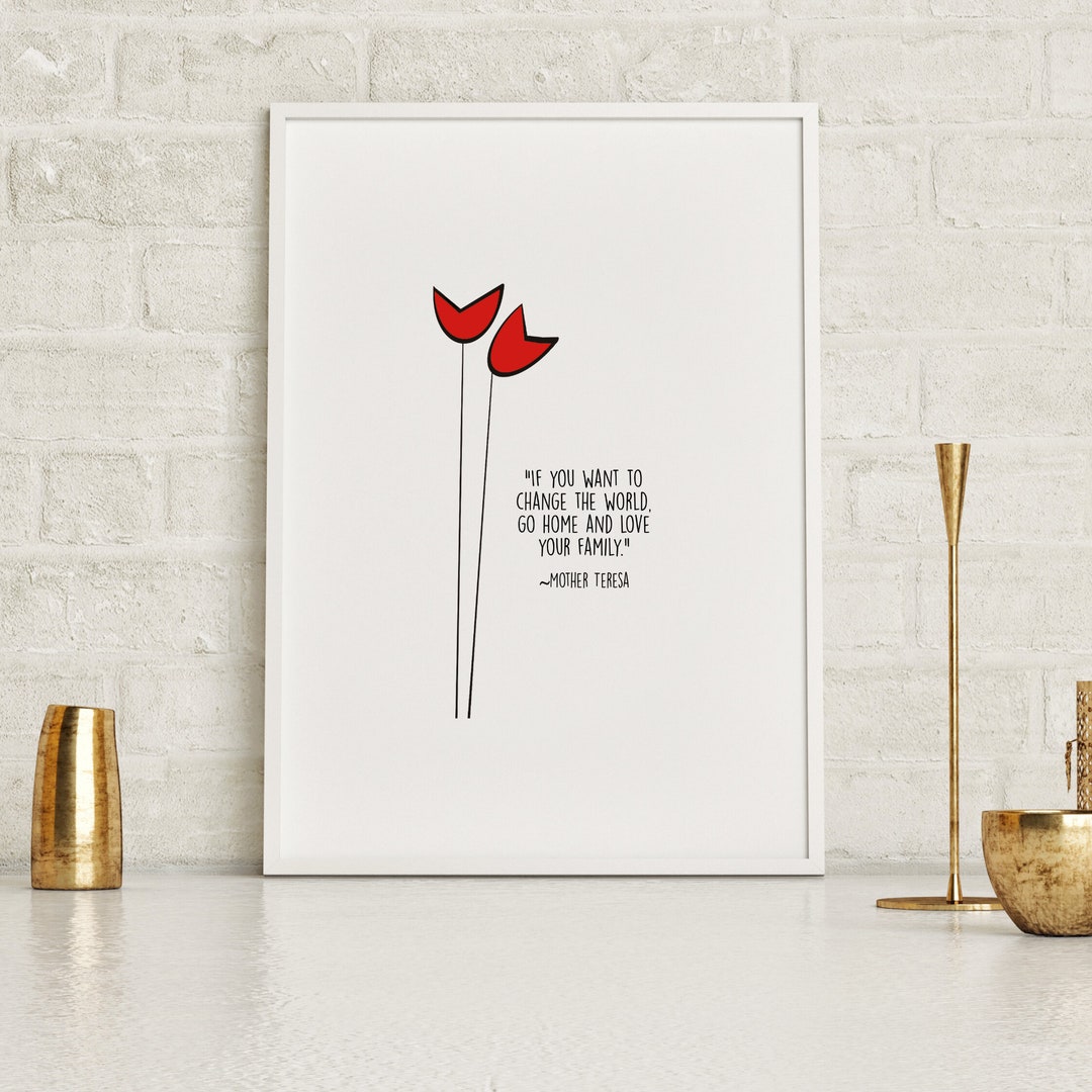 Tableau Déco Citation Mère Teresa - Fond Bois Blanc Rustique - Fait Main USA - Neuf