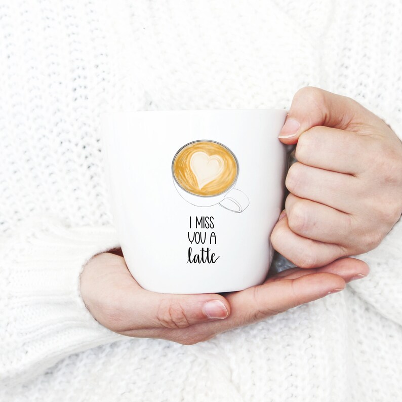 I Miss You A Latte Printable Card Missing You Card Etsy