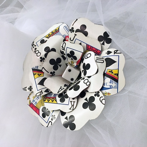 Single Playing Card Flower Etsy